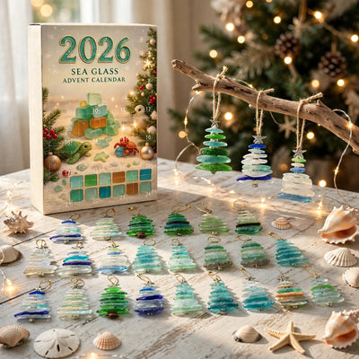 Sea Glass Christmas Tree Advent Calendar 2026 | 24 Sea Glass Tree Ornaments