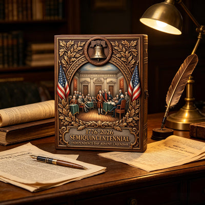 1776-2026 Semiquincentennial Advent Calendar | America 250 Independence Day Countdown, 24 History Keepsakes