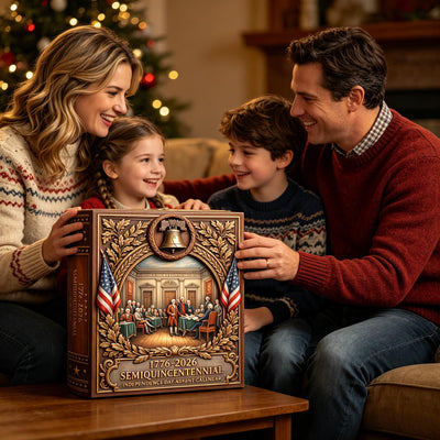 1776-2026 Semiquincentennial Advent Calendar | America 250 Independence Day Countdown, 24 History Keepsakes