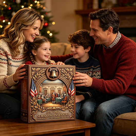 1776-2026 Semiquincentennial Advent Calendar | America 250 Independence Day Countdown, 24 History Keepsakes