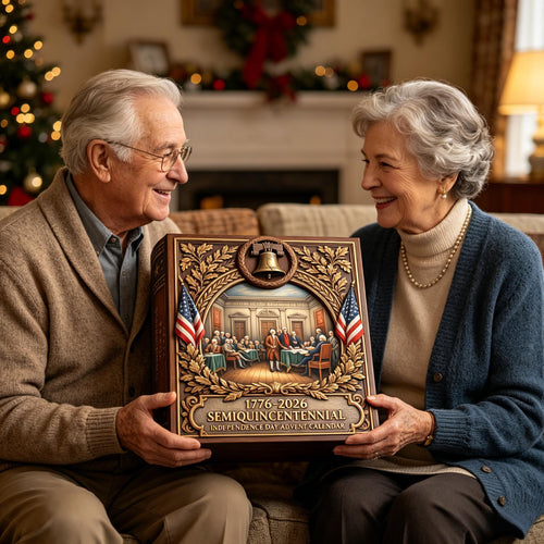 1776-2026 Semiquincentennial Advent Calendar | America 250 Independence Day Countdown, 24 History Keepsakes