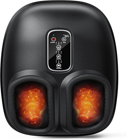 Foot Massager with Heat | Shiatsu Foot Massager Machine with Kneading and Air Compression
