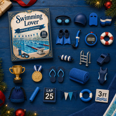 Swimming Advent Calendar 2026 | 24 Swimming Acrylic Ornaments, Gift for Swimmers