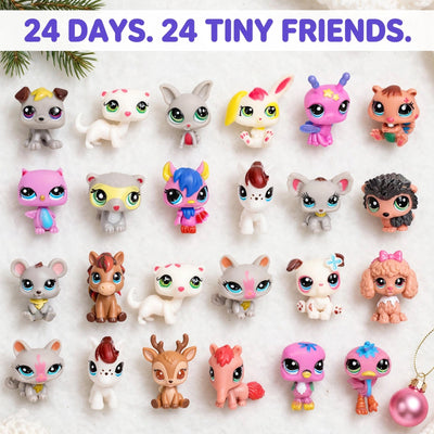 Tiny Pets Advent Calendar 2026 | 24 Big Eyed Mini Animal Figures
