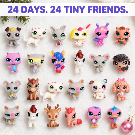 Tiny Pets Advent Calendar 2026 | 24 Big Eyed Mini Animal Figures