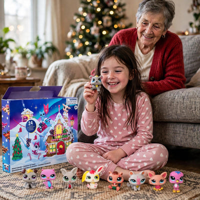 Tiny Pets Advent Calendar 2026 | 24 Big Eyed Mini Animal Figures