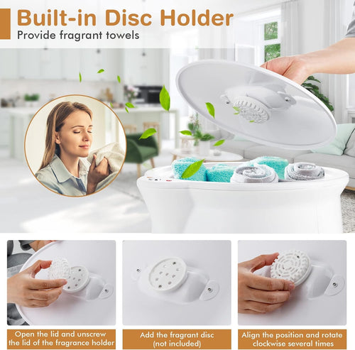 Towel Warmer Bucket 20L with Fragrance Disc Holder | Towel Warmer for Bathroom, Heated Towel Bucket, Spa Towel Heater