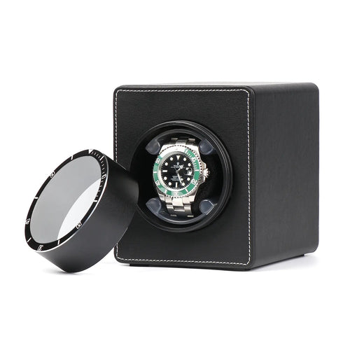 Watch Winder for Automatic Watches | Single Watch Winder Box with Quiet Motor and LED Light