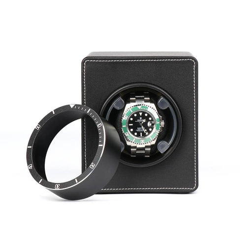 Watch Winder for Automatic Watches | Single Watch Winder Box with Quiet Motor and LED Light
