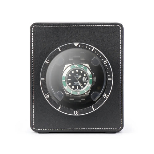 Watch Winder for Automatic Watches | Single Watch Winder Box with Quiet Motor and LED Light