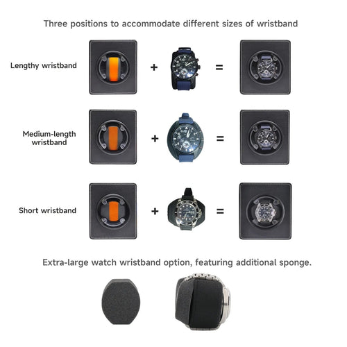 Watch Winder for Automatic Watches | Single Watch Winder Box with Quiet Motor and LED Light