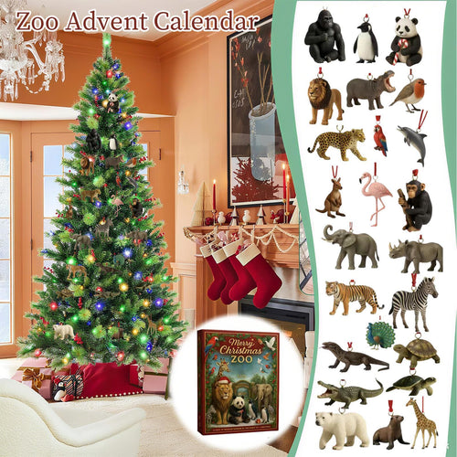 Zoo Animals Advent Calendar 2026 | 24 Animal Ornaments