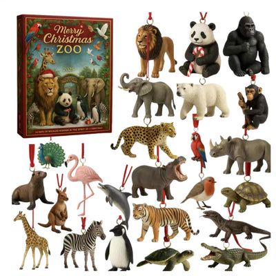 Zoo Animals Advent Calendar 2026 | 24 Animal Ornaments